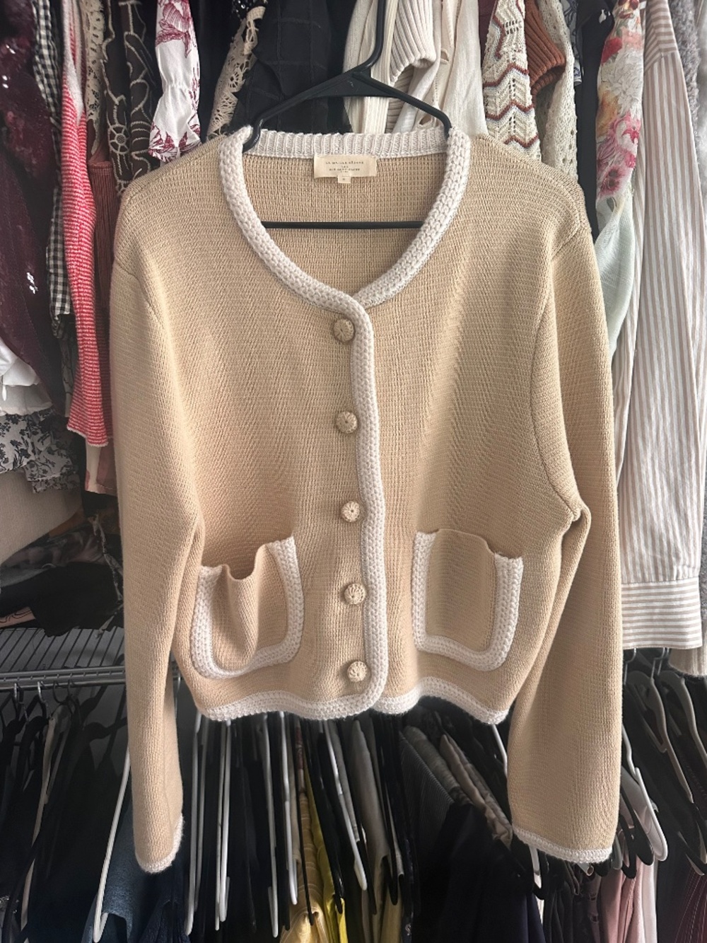 Sezane Auguste Cardigan in Cream | Size Small - Picture 2 of 3
